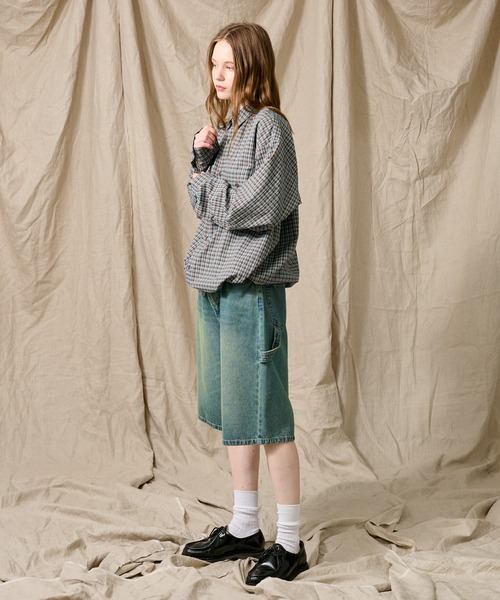 春夏 ERRICO FORMICOLA シアサッカー サファリシャツ　Sサイズ 25SS｜WEB限定】WOMEN シアサッカーオープンカラーシャツ ベージュ