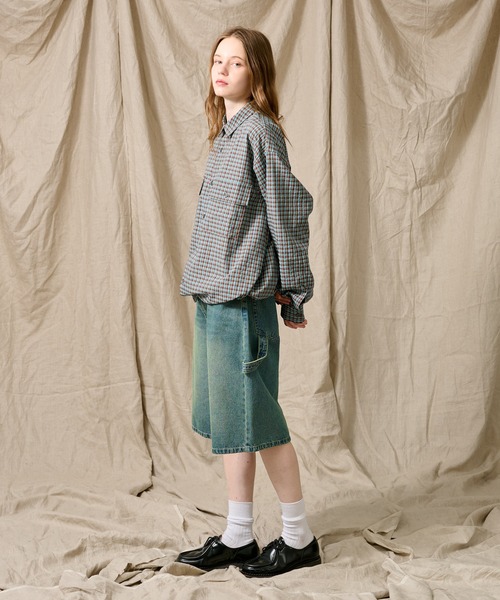 WETTEMPT(ウィテンプト)の「SEERSUCKER LS CHECK SHIRT / シアサッカーLSチェックシャツ(シャツ/ブラウス・メンズ・オフホワイト/ネイビー/ブラウン/オレンジ/ブラック・LARGE/SMALL/MEDIUM)」の18枚目の写真