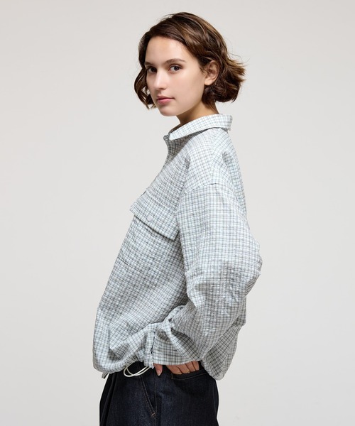 SEERSUCKER LS CHECK SHIRT / シアサッカーLSチェックシャツ（シャツ