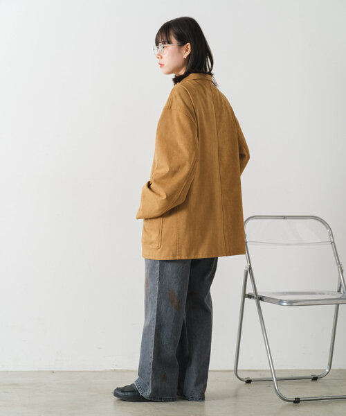 WHIMSIC(ウィムジック)の「【UNISEX/2サイズ展開】ヴィーガンスウェードレザーチャイナジャケット(その他アウター・メンズ・キャメル/ブラック/アイボリー・1/2)」の10枚目の写真