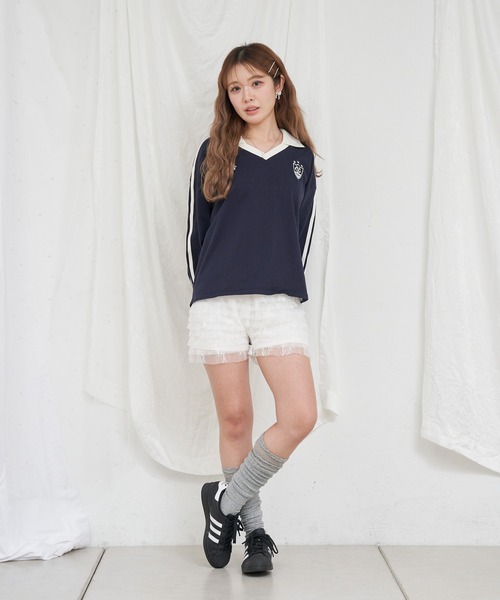 RAY CASSIN（レイカズン）の「レースフリルティアードミニスカパン（その他パンツ・レディース・グレー系その他2/ホワイト/ホワイト系その他2・FREE）」の10枚目の写真