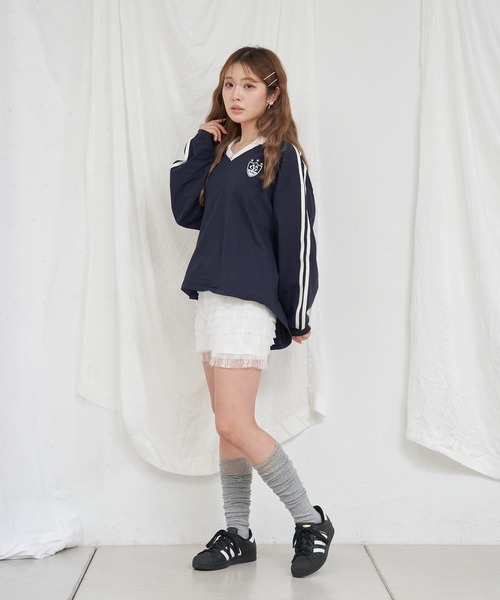 RAY CASSIN（レイカズン）の「レースフリルティアードミニスカパン（その他パンツ・レディース・グレー系その他2/ホワイト/ホワイト系その他2・FREE）」の9枚目の写真