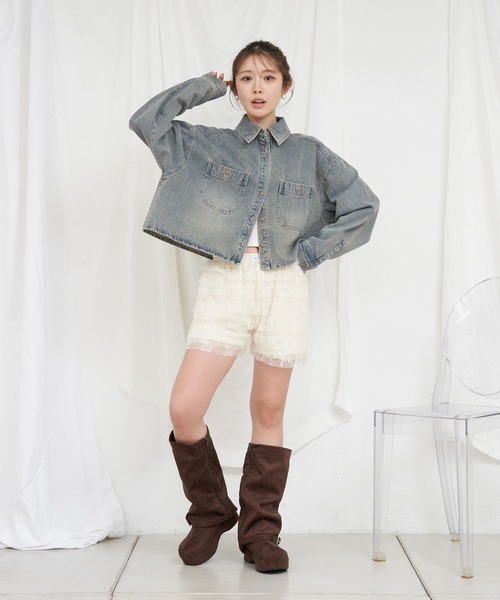 RAY CASSIN（レイカズン）の「レースフリルティアードミニスカパン（その他パンツ・レディース・グレー系その他2/ホワイト/ホワイト系その他2・FREE）」の13枚目の写真