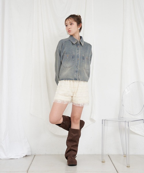 RAY CASSIN（レイカズン）の「レースフリルティアードミニスカパン（その他パンツ・レディース・グレー系その他2/ホワイト/ホワイト系その他2・FREE）」の19枚目の写真