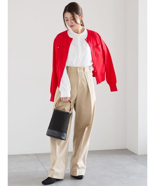 Te chichi（テチチ）の「【宮本茉由着用】タックチノパンツ（その他パンツ・レディース・オフホワイト/ベージュ・F）」の18枚目の写真