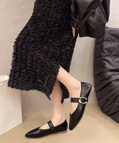 Miniministore(ミニミニストア)の「スタッズ付きメアリージェーンパンプス浅口(パンプス・レディース・ブラウン/ブラック・22.5cm/23.0cm/23.5cm/24.0cm/24.5cm)」の19枚目の写真