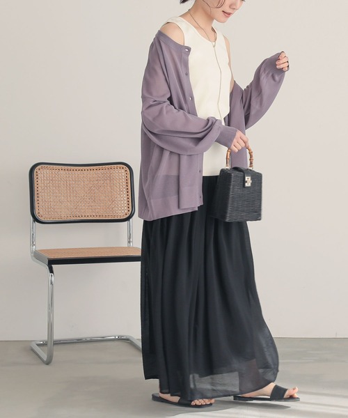 n'OrLABEL（ノアールレーベル）の「『リブタンクトップ』（タンクトップ・レディース・ブラック系その他/杢グレー/ブルー/ブラック/アイボリー・2/1）」の8枚目の写真