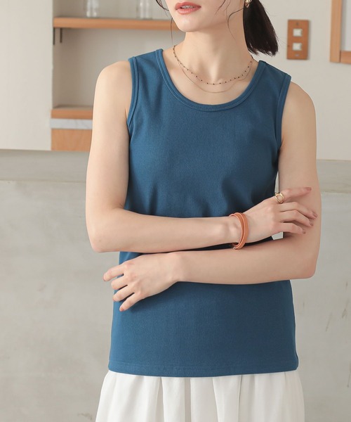 n'OrLABEL（ノアールレーベル）の「『リブタンクトップ』（タンクトップ・レディース・ブラック系その他/杢グレー/ブルー/ブラック/アイボリー・2/1）」の16枚目の写真