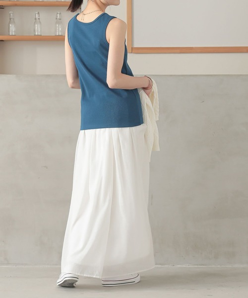 n'OrLABEL（ノアールレーベル）の「『リブタンクトップ』（タンクトップ・レディース・ブラック系その他/杢グレー/ブルー/ブラック/アイボリー・2/1）」の20枚目の写真