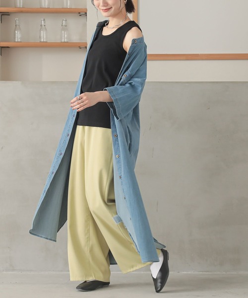 n'OrLABEL（ノアールレーベル）の「『リブタンクトップ』（タンクトップ・レディース・ブラック系その他/杢グレー/ブルー/ブラック/アイボリー・2/1）」の10枚目の写真