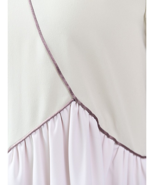 DOLLUPOOPS（ドールアップウップス）の「配色パイピングパネルフレアワンピース（ワンピース・レディース・ベージュ/ブラック・38）」の9枚目の写真