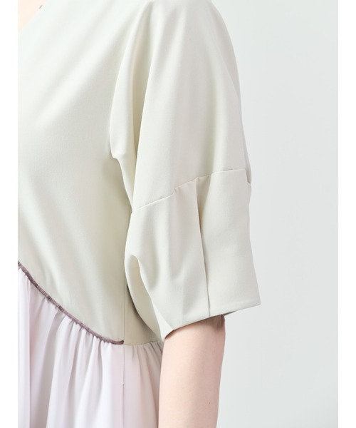 DOLLUPOOPS（ドールアップウップス）の「配色パイピングパネルフレアワンピース（ワンピース・レディース・ベージュ/ブラック・38）」の10枚目の写真