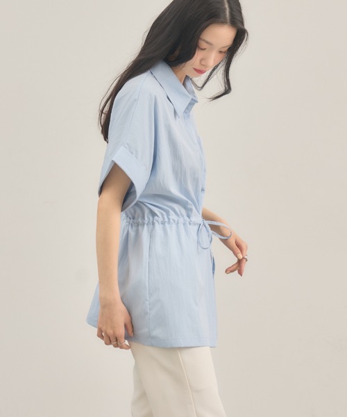 NEUNA(ヌナ)の「ウエストマークドロップブラウス(シャツ/ブラウス・レディース・サックスブルー/オフホワイト・FREE)」の7枚目の写真