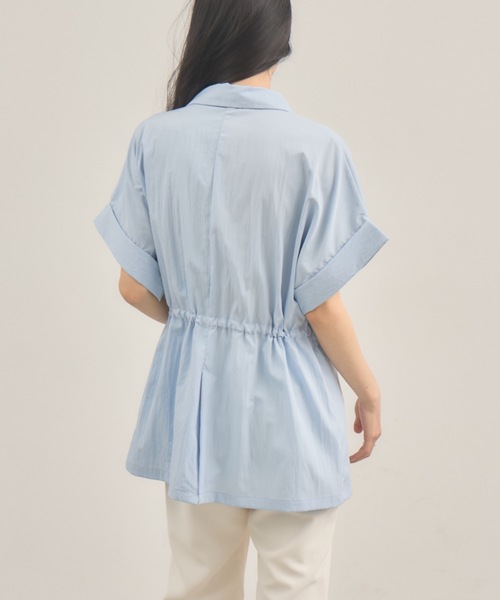 NEUNA(ヌナ)の「ウエストマークドロップブラウス(シャツ/ブラウス・レディース・サックスブルー/オフホワイト・FREE)」の8枚目の写真