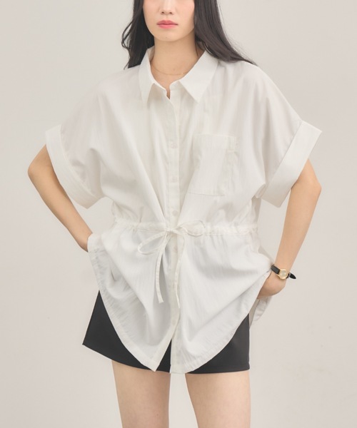 NEUNA(ヌナ)の「ウエストマークドロップブラウス(シャツ/ブラウス・レディース・サックスブルー/オフホワイト・FREE)」の15枚目の写真