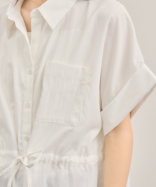 NEUNA(ヌナ)の「ウエストマークドロップブラウス(シャツ/ブラウス・レディース・サックスブルー/オフホワイト・FREE)」の19枚目の写真