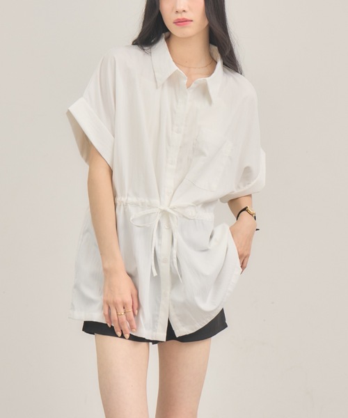 NEUNA(ヌナ)の「ウエストマークドロップブラウス(シャツ/ブラウス・レディース・サックスブルー/オフホワイト・FREE)」の11枚目の写真