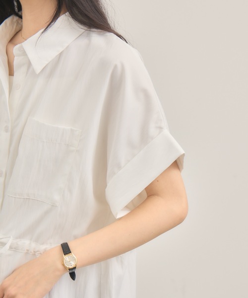 NEUNA(ヌナ)の「ウエストマークドロップブラウス(シャツ/ブラウス・レディース・サックスブルー/オフホワイト・FREE)」の21枚目の写真