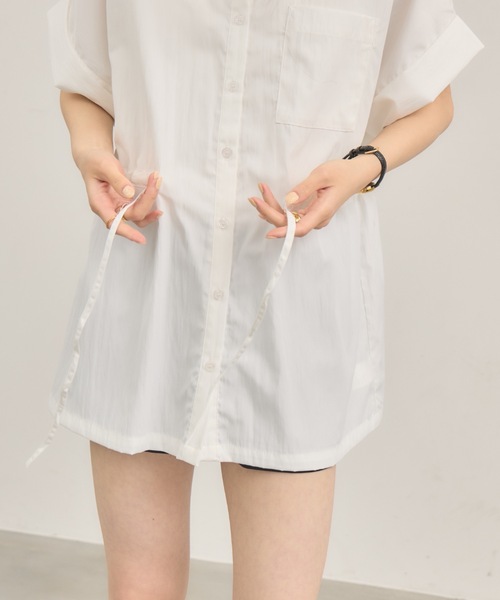 NEUNA(ヌナ)の「ウエストマークドロップブラウス(シャツ/ブラウス・レディース・サックスブルー/オフホワイト・FREE)」の22枚目の写真