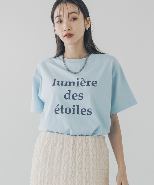 LOWRYS FARM(ローリーズファーム)の「アソートロゴTEE 288814(Tシャツ/カットソー・レディース・オフホワイト/グレー/チャコールグレー/ブルー・FREE)」の4枚目の写真