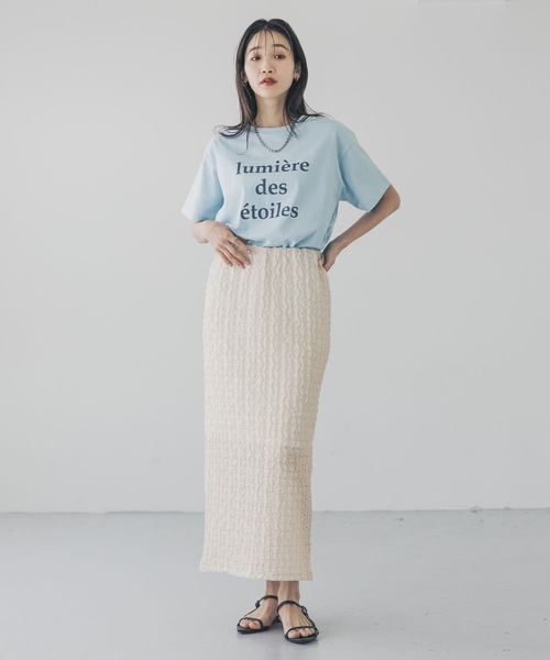 LOWRYS FARM(ローリーズファーム)の「アソートロゴTEE 288814(Tシャツ/カットソー・レディース・オフホワイト/グレー/チャコールグレー/ブルー・FREE)」の5枚目の写真