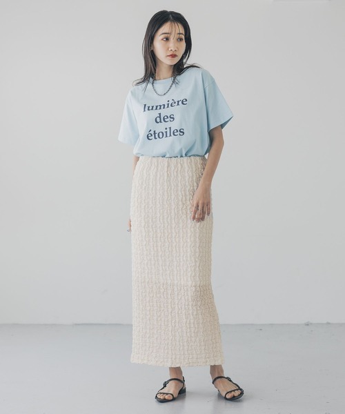 LOWRYS FARM(ローリーズファーム)の「アソートロゴTEE 288814(Tシャツ/カットソー・レディース・オフホワイト/グレー/チャコールグレー/ブルー・FREE)」の6枚目の写真