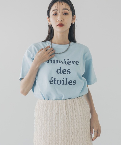 LOWRYS FARM(ローリーズファーム)の「アソートロゴTEE 288814(Tシャツ/カットソー・レディース・オフホワイト/グレー/チャコールグレー/ブルー・FREE)」の7枚目の写真