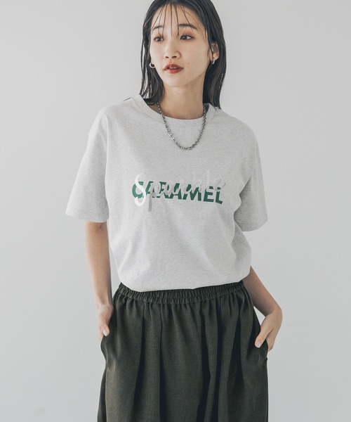 LOWRYS FARM(ローリーズファーム)の「アソートロゴTEE 288814(Tシャツ/カットソー・レディース・オフホワイト/グレー/チャコールグレー/ブルー・FREE)」の12枚目の写真