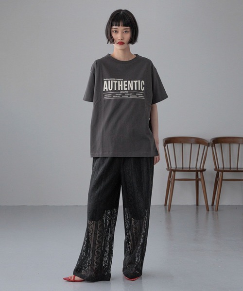 LOWRYS FARM(ローリーズファーム)の「アソートロゴTEE 288814(Tシャツ/カットソー・レディース・オフホワイト/グレー/チャコールグレー/ブルー・FREE)」の14枚目の写真