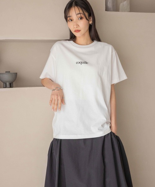 LOWRYS FARM(ローリーズファーム)の「アソートロゴTEE 288814(Tシャツ/カットソー・レディース・オフホワイト/グレー/チャコールグレー/ブルー・FREE)」の19枚目の写真