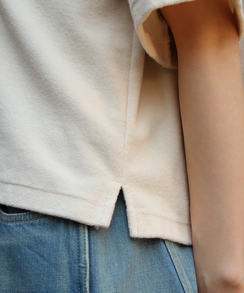 THE SHINZONE（ザ　シンゾーン）の「THE SHINZONE/シンゾーン　パイルオープンカラーシャツ　PILE OPEN COLLAR SHIRT　25MMSCU03（シャツ/ブラウス・レディース・ネイビー/ナチュラル・FREE）」の7枚目の写真