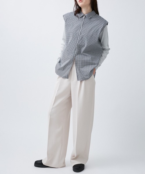 M TO R（ムウトアール）の「2WAY PADDED L/S GGM CHECK SHIRTS（シャツ/ブラウス・レディース・ブルー/ブラック・38/40/42）」の7枚目の写真