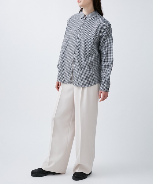 M TO R（ムウトアール）の「2WAY PADDED L/S GGM CHECK SHIRTS（シャツ/ブラウス・レディース・ブルー/ブラック・38/40/42）」の8枚目の写真