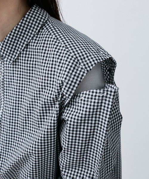 M TO R（ムウトアール）の「2WAY PADDED L/S GGM CHECK SHIRTS（シャツ/ブラウス・レディース・ブルー/ブラック・38/40/42）」の12枚目の写真