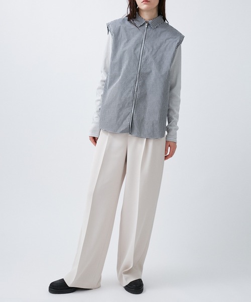 M TO R（ムウトアール）の「2WAY PADDED L/S GGM CHECK SHIRTS（シャツ/ブラウス・レディース・ブルー/ブラック・38/40/42）」の6枚目の写真