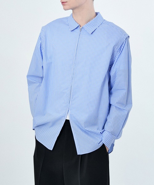 M TO R（ムウトアール）の「2WAY PADDED L/S GGM CHECK SHIRTS（シャツ/ブラウス・レディース・ブルー/ブラック・38/40/42）」の22枚目の写真