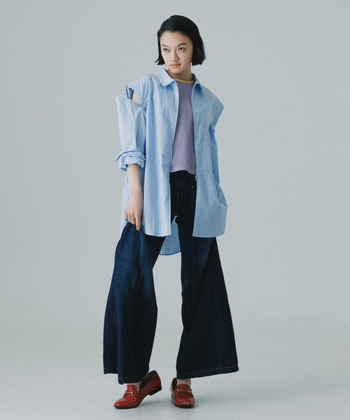 M TO R（ムウトアール）の「2WAY PADDED L/S GGM CHECK SHIRTS（シャツ/ブラウス・レディース・ブルー/ブラック・38/40/42）」の21枚目の写真