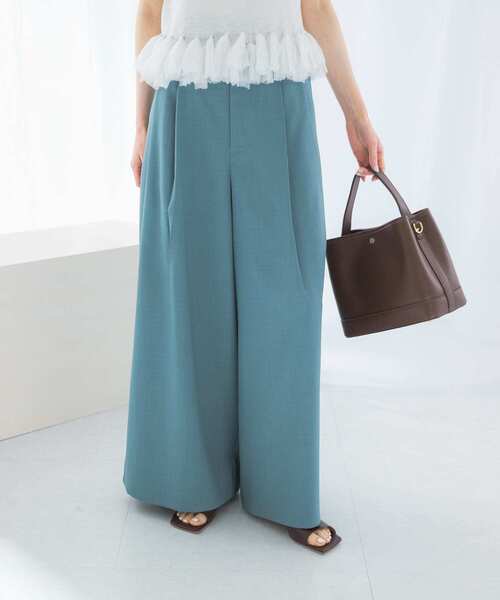 URBAN RESEARCH ROSSO WOMEN(アーバンリサーチ ロッソ)の「ハイウエストワイドパンツ(その他パンツ・レディース・ライトベージュ/ブルー・38/36)」の22枚目の写真