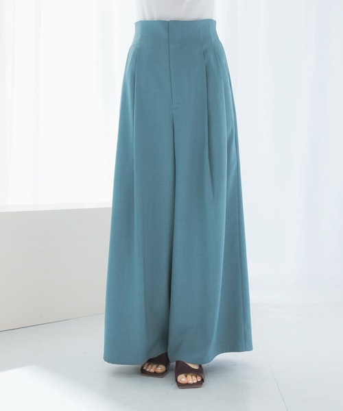 URBAN RESEARCH ROSSO WOMEN(アーバンリサーチ ロッソ)の「ハイウエストワイドパンツ(その他パンツ・レディース・ライトベージュ/ブルー・38/36)」の3枚目の写真
