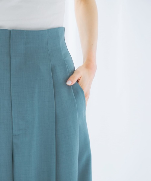URBAN RESEARCH ROSSO WOMEN(アーバンリサーチ ロッソ)の「ハイウエストワイドパンツ(その他パンツ・レディース・ライトベージュ/ブルー・38/36)」の7枚目の写真