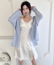 Loueme | スリットレースランジェリーキャミワンピース(ワンピース)