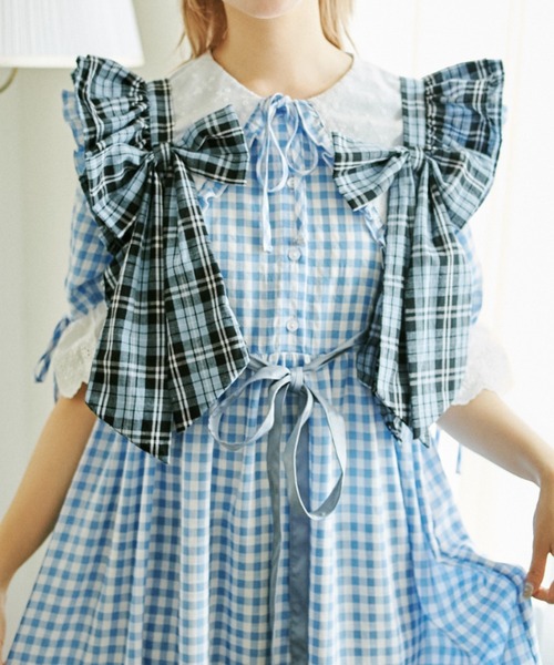 kutir（クティール）の「【クティールとレトロ】SET着用可　2WAYフリルリボンハーネス（その他トップス・レディース・グリーン/アイボリー/ブルー/ベージュ/ブルー系その他/ブラック/パープル/オレンジ/レッド/ダークグリーン・FREE）」の8枚目の写真