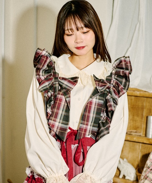 セール】【クティールとレトロ】SET着用可 2WAYフリルリボンハーネス