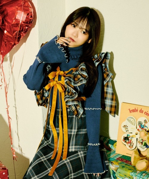 kutir（クティール）の「【クティールとレトロ】SET着用可　2WAYフリルリボンハーネス（その他トップス・レディース・グリーン/アイボリー/ブルー/ベージュ/ブルー系その他/ブラック/パープル/オレンジ/レッド/ダークグリーン・FREE）」の10枚目の写真