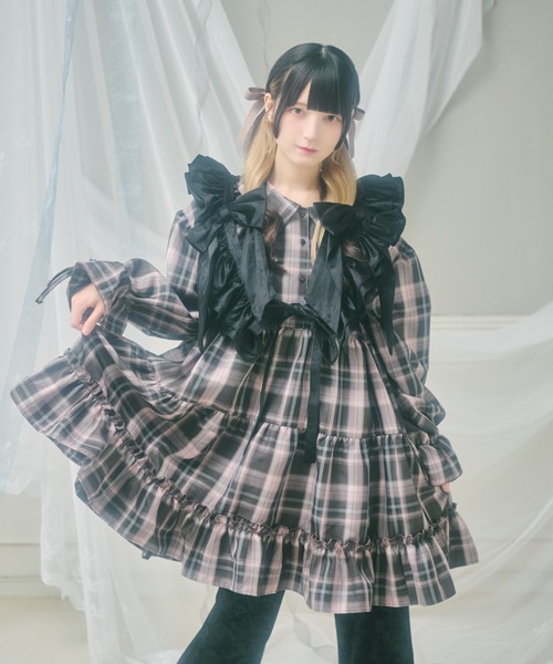 kutir（クティール）の「【クティールとレトロ】SET着用可　2WAYフリルリボンハーネス（その他トップス・レディース・グリーン/アイボリー/ブルー/ベージュ/ブルー系その他/ブラック/パープル/オレンジ/レッド/ダークグリーン・FREE）」の3枚目の写真