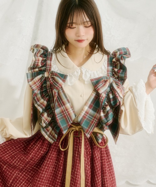 セール】【クティールとレトロ】SET着用可 2WAYフリルリボンハーネス