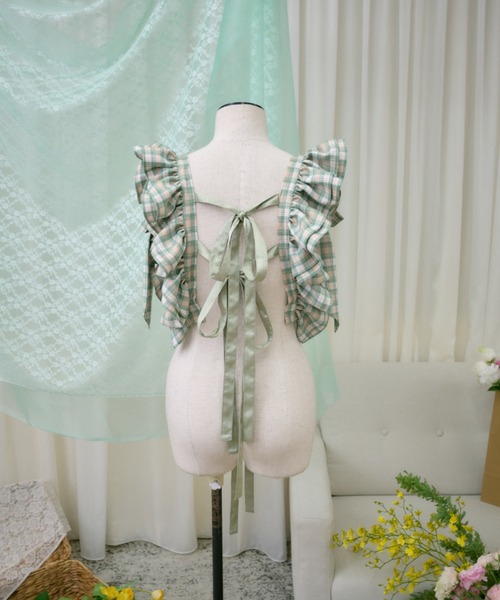 kutir（クティール）の「【クティールとレトロ】SET着用可　2WAYフリルリボンハーネス（その他トップス・レディース・グリーン/アイボリー/ブルー/ベージュ/ブルー系その他/ブラック/パープル/オレンジ/レッド/ダークグリーン・FREE）」の13枚目の写真