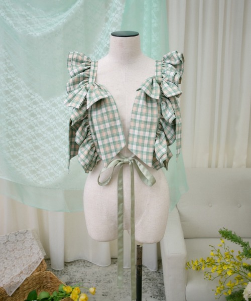 kutir（クティール）の「【クティールとレトロ】SET着用可　2WAYフリルリボンハーネス（その他トップス・レディース・グリーン/アイボリー/ブルー/ベージュ/ブルー系その他/ブラック/パープル/オレンジ/レッド/ダークグリーン・FREE）」の11枚目の写真