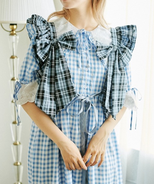 kutir（クティール）の「【クティールとレトロ】SET着用可　2WAYフリルリボンハーネス（その他トップス・レディース・グリーン/アイボリー/ブルー/ベージュ/ブルー系その他/ブラック/パープル/オレンジ/レッド/ダークグリーン・FREE）」の16枚目の写真