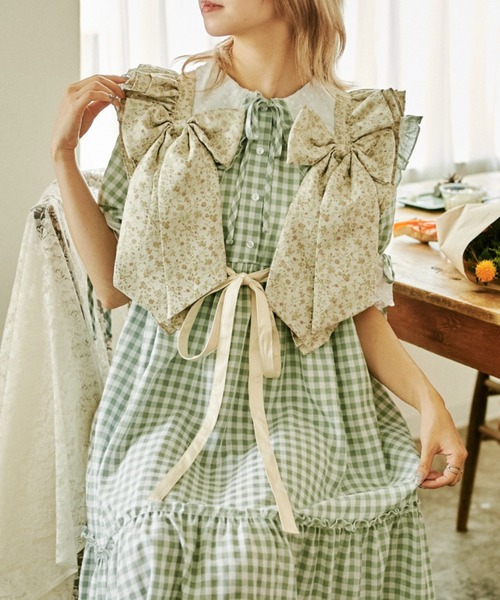 kutir（クティール）の「【クティールとレトロ】SET着用可　2WAYフリルリボンハーネス（その他トップス・レディース・グリーン/アイボリー/ブルー/ベージュ/ブルー系その他/ブラック/パープル/オレンジ/レッド/ダークグリーン・FREE）」の17枚目の写真